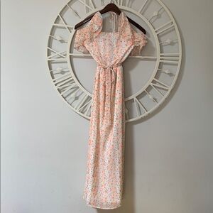Victoria Secret Floral Peach Maxi Dress